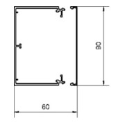 Tehalit Goulotte de câblage B90×H60 mm LF 600900 lgr-3