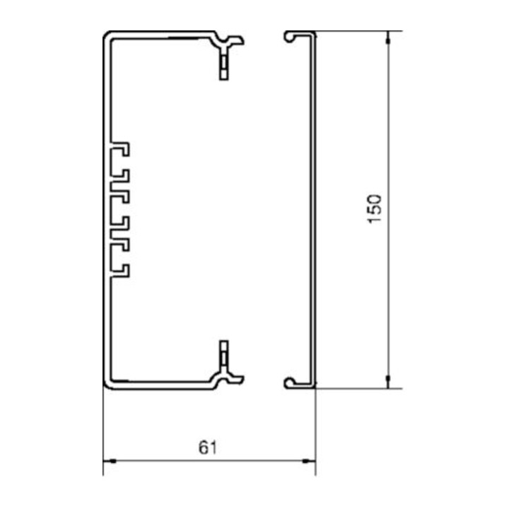 Tehalit Goulotte de câblage FB 60x150mm vw FB6015009016