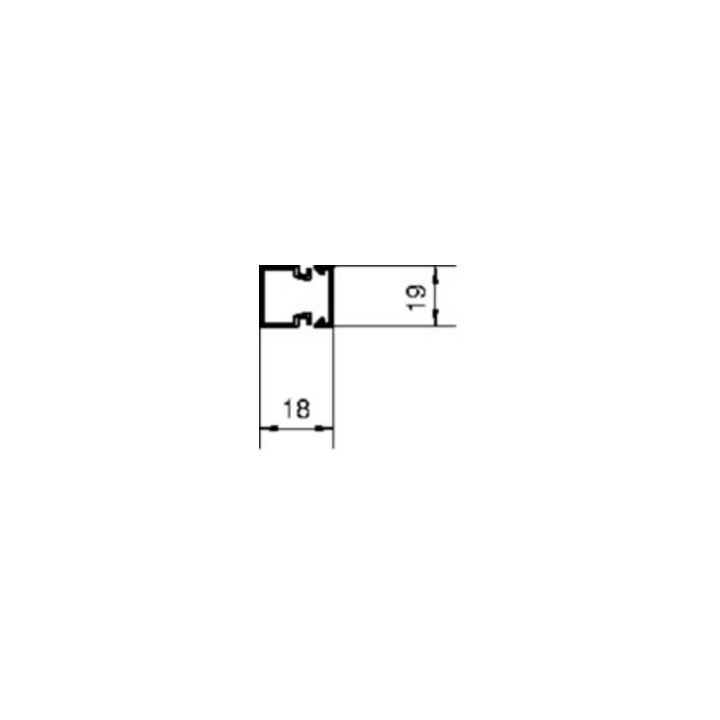Tehalit Goulotte de câblage LF 20x20 mm vw LF2002009016