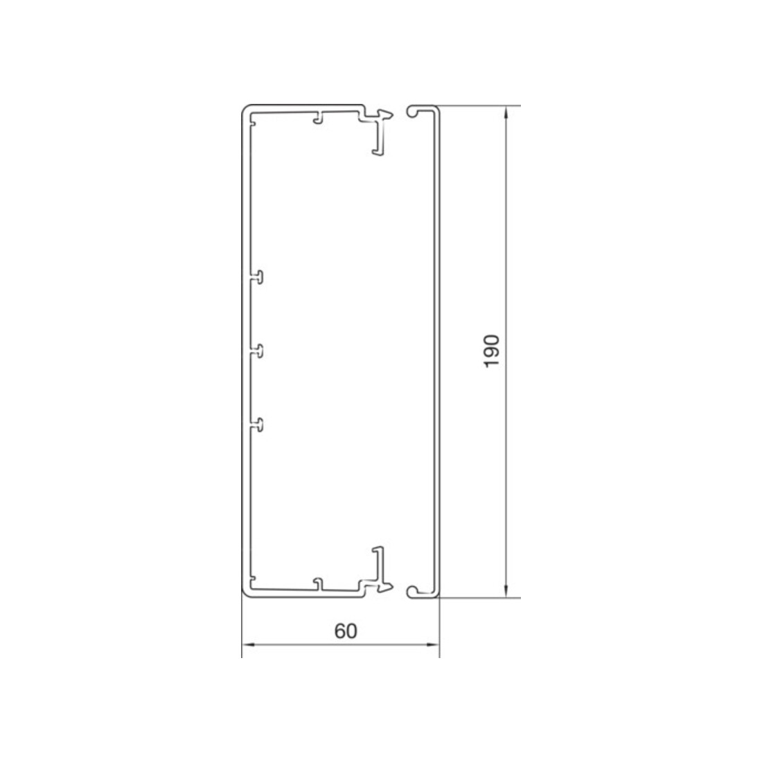 Tehalit Goulotte de câblage LF 60190 gris clair
