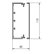 Tehalit Goulotte de gestion de câbles LF 40x110mm vw LF4011009016-3