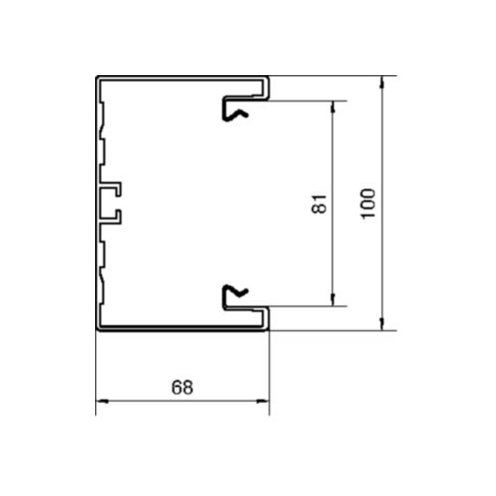 Tehalit Goulotte de plinthe UT alu, natureloxé BRA 651001 ELN