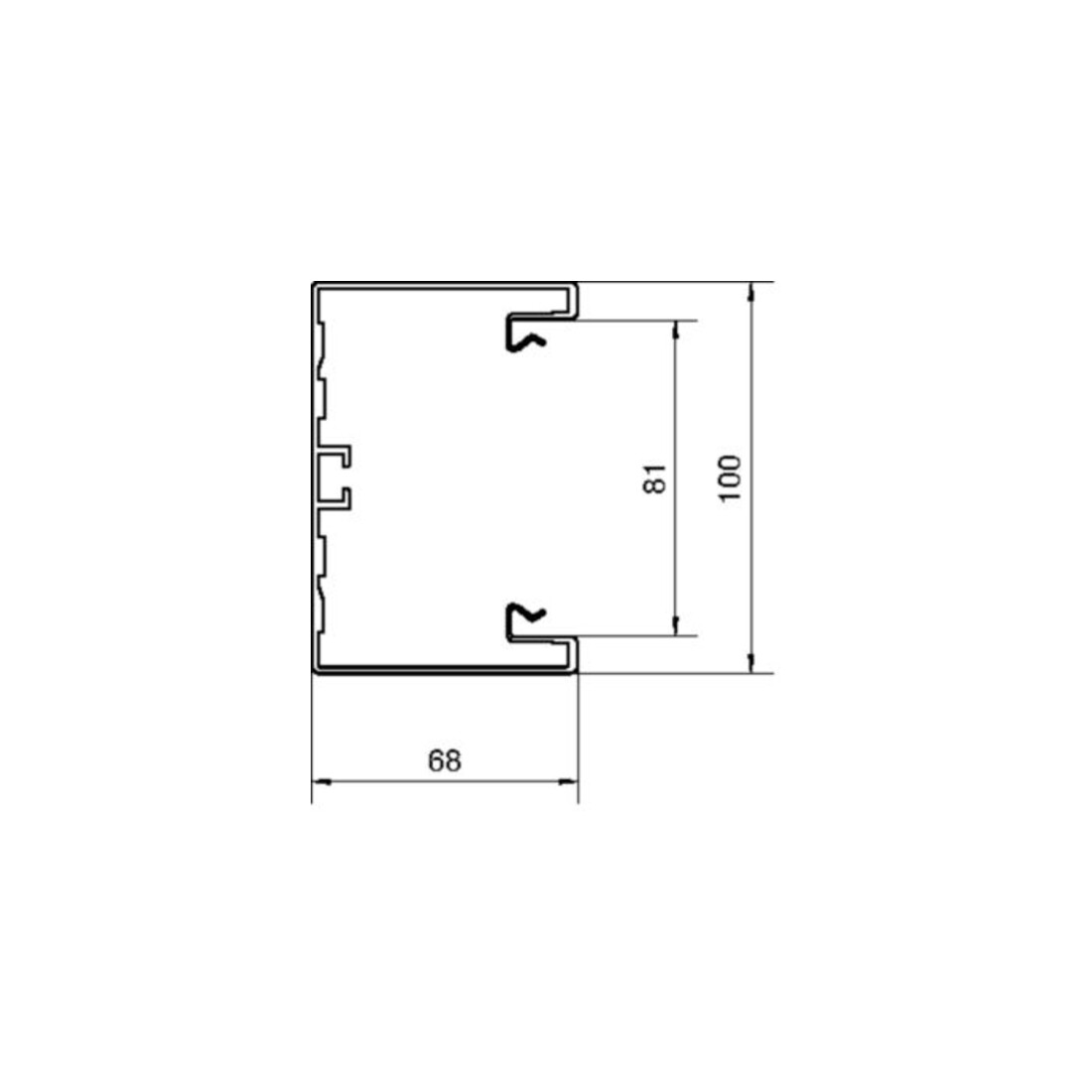 Tehalit Goulotte de plinthe UT alu, natureloxé BRA 651001 ELN