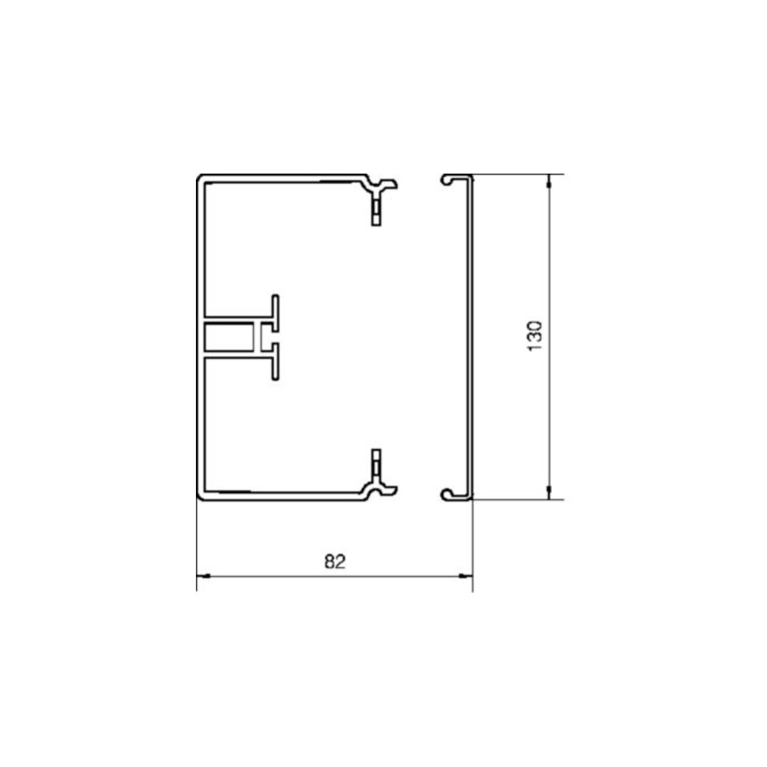 Tehalit Goulotte d'installation FB 80130 lgr