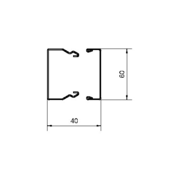 Tehalit Leitungsführungskanal 40x60mm verkehrsweiß LFS400600 vws