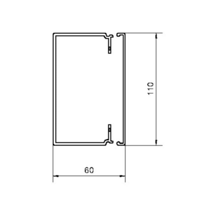 Tehalit Leitungsführungskanal 60x110mm verkehrweiß LFH601100 vws