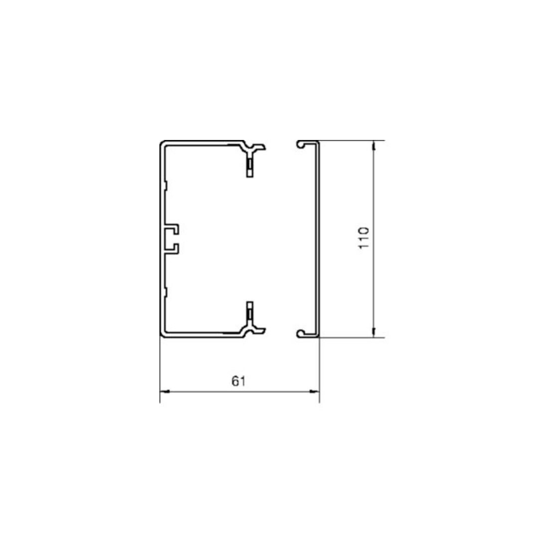 Tehalit Leitungsführungskanal FB 60x110mm vw FB6011009016