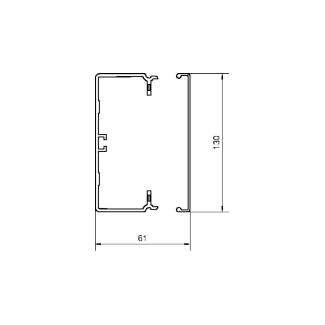 Tehalit Leitungsführungskanal FB 60x130mm vw FB6013009016