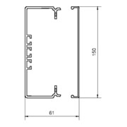 Tehalit Leitungsführungskanal FB 60x150mm vw FB6015009016-3
