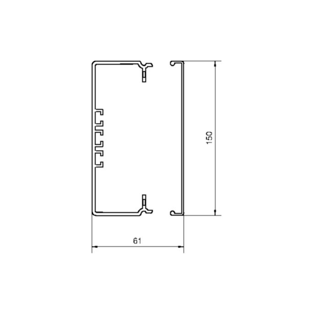 Tehalit Leitungsführungskanal FB 60x150mm vw FB6015009016
