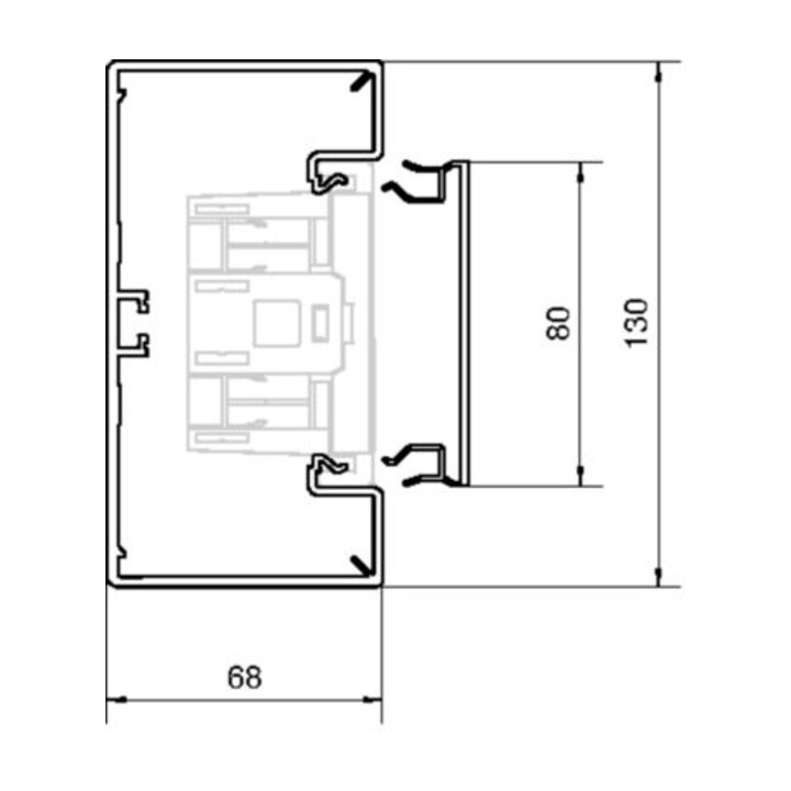 Tehalit Partie inférieure de goulotte de plinthe 65 × 130 mm PVC gsw BR6513019011