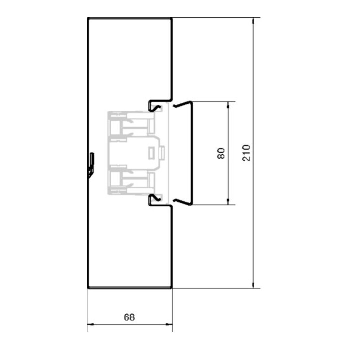 Tehalit Partie inférieure de goulotte de plinthe 68x210mm acier BRS652101 vws