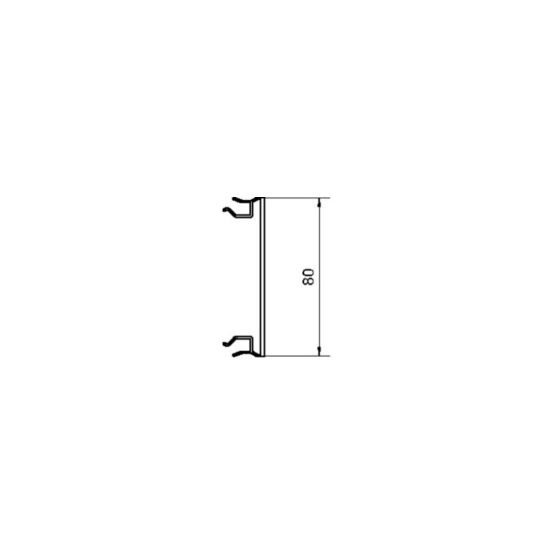 Tehalit Partie supérieure de goulotte de plinthe PVC 80 mm gris clair BR08027035