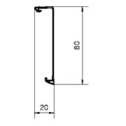Tehalit Partie supérieure de goulotte plinthe pour SL 20x80mm vw SL20080219016-3
