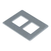 Tehalit Plaque de montage 2xRJ45 19,3x14,8 GTVDM012-1
