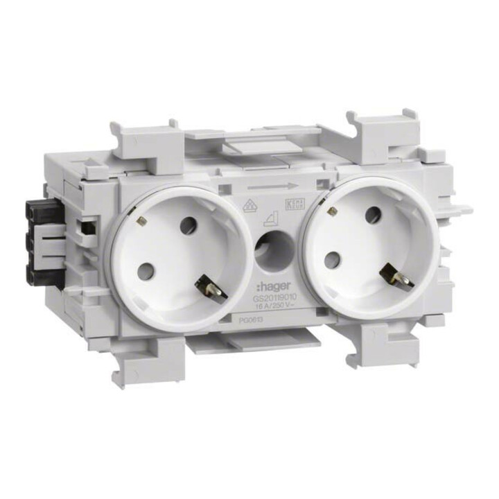 Tehalit Prise double 45° blanc trafic GS20119016