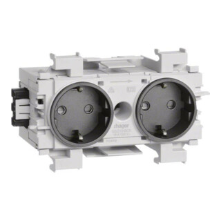 Tehalit Prise double avec verrouillage frontal GS2001 gsw