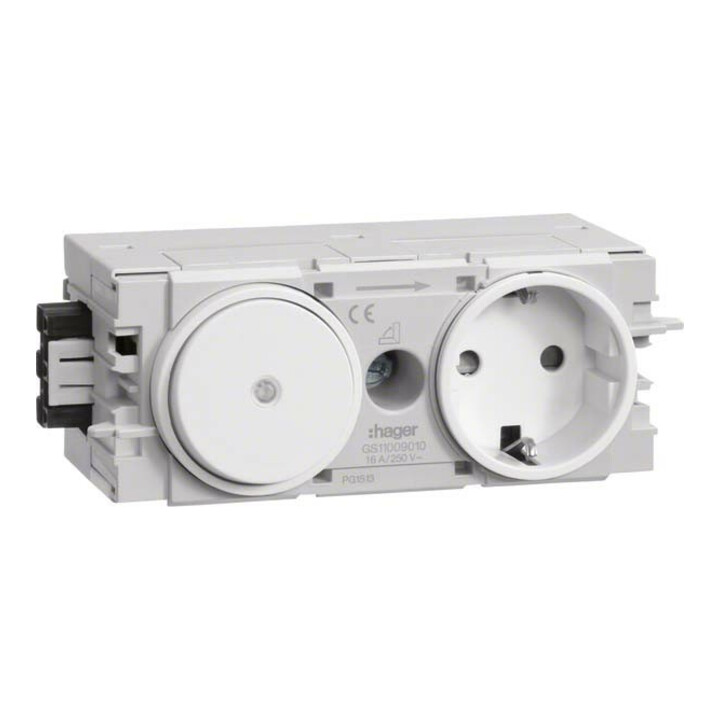 Tehalit Prise + interrupteur profil C, vws GS11009016