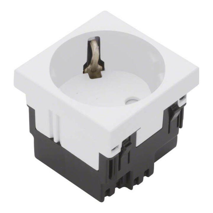 Tehalit Prise Schuko Mosaik 1 poste 45x45 ESR133 blanc
