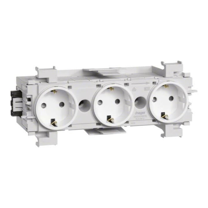 Tehalit Prise triple avec connexion/clamp Wago GS3001 vws