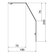 Tehalit Profil de recouvrement pour canal de guidage RK 230 rws-3