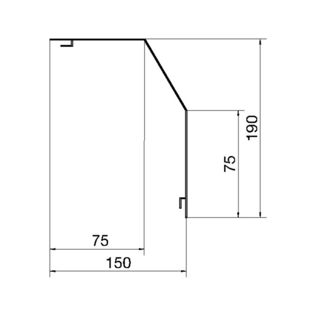 Tehalit Profil de recouvrement RK 190 L