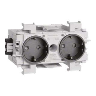 Tehalit Steckdose 2-fach gs frontrastend GS2001 gsw
