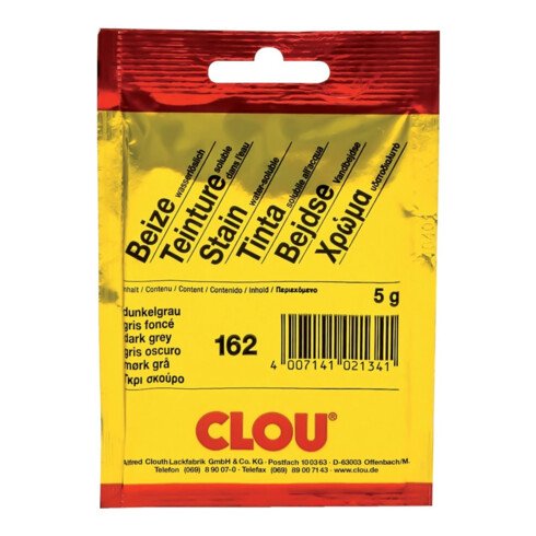 Teinture en poudre 162 gris foncé poudre, hydrosoluble 5g Btl.CLOU