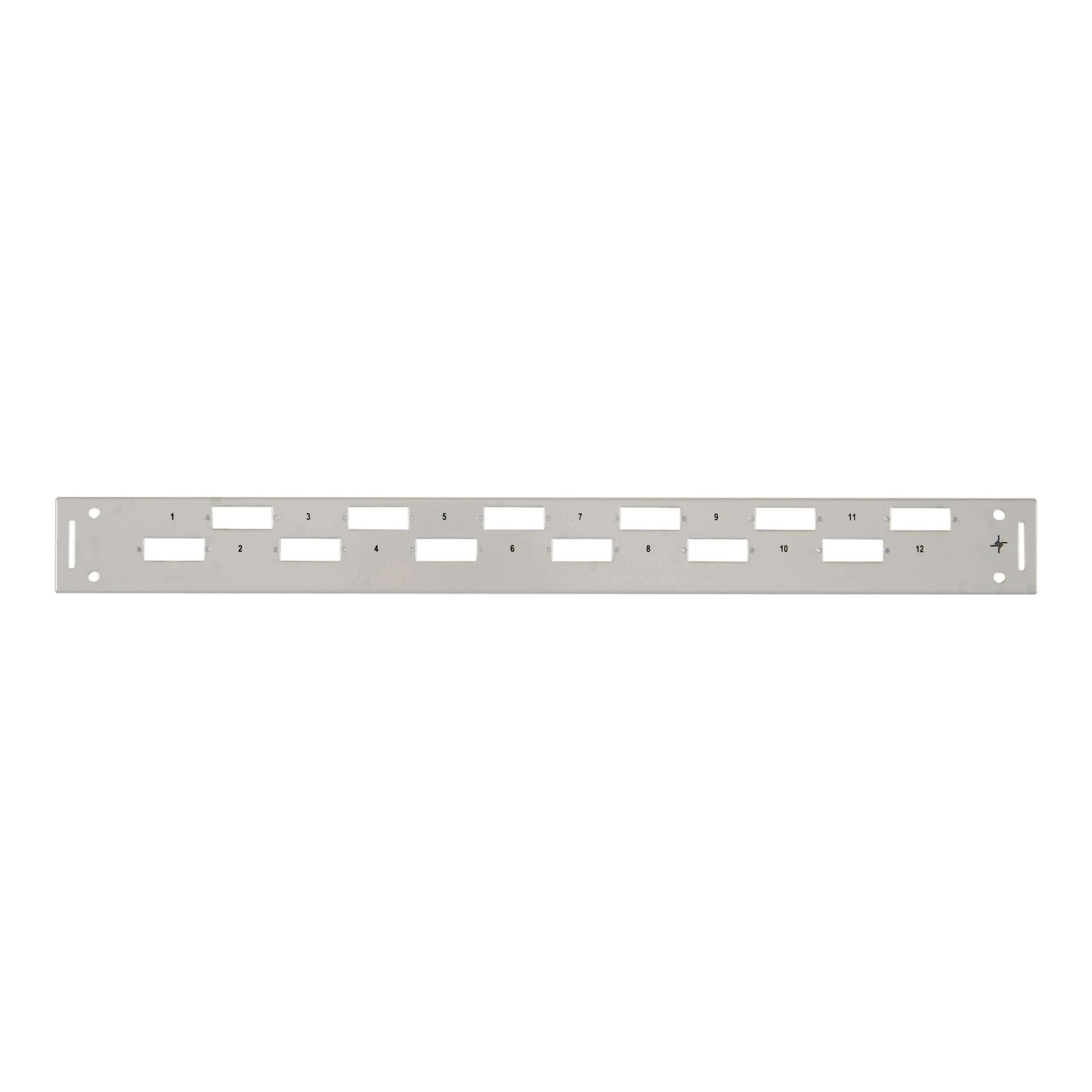 Telegärtner 19" Frontplatte 1HE für 12xLCD/Basis V TN-FP12LCD-BV-1HE