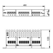 Telegärtner 19" ISDN-Panel 25-Port 1HE, RAL7035 MPPISDN 25-H kurz-4