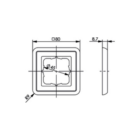 Telegärtner Abdeckrahmen 1-fach f.AMJ, aws 100027371