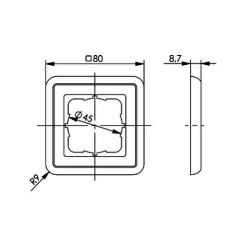 Telegärtner Abdeckrahmen 1-fach f.AMJ, aws 100027371