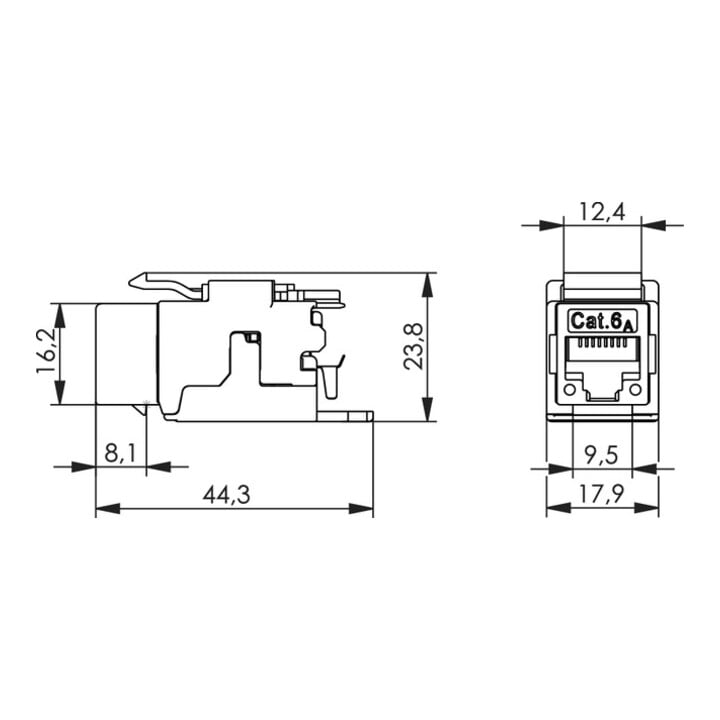 Telegärtner AMJ Modul Cat.6A (Komp.ISO)T568A Bli. 100023231