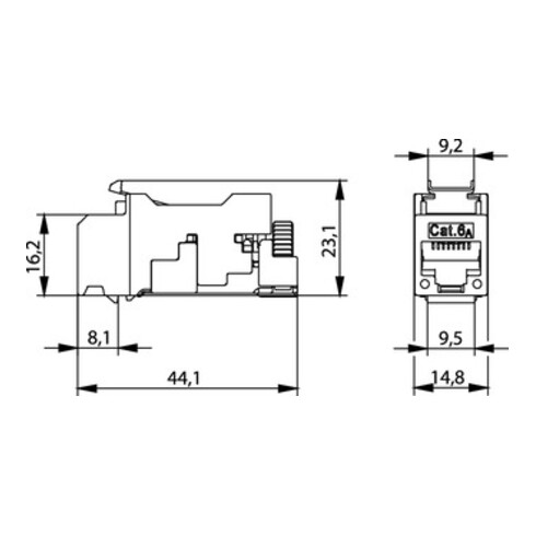 Telegärtner AMJ-S Modul Cat6A(ISO/IEC) T568A 100023198