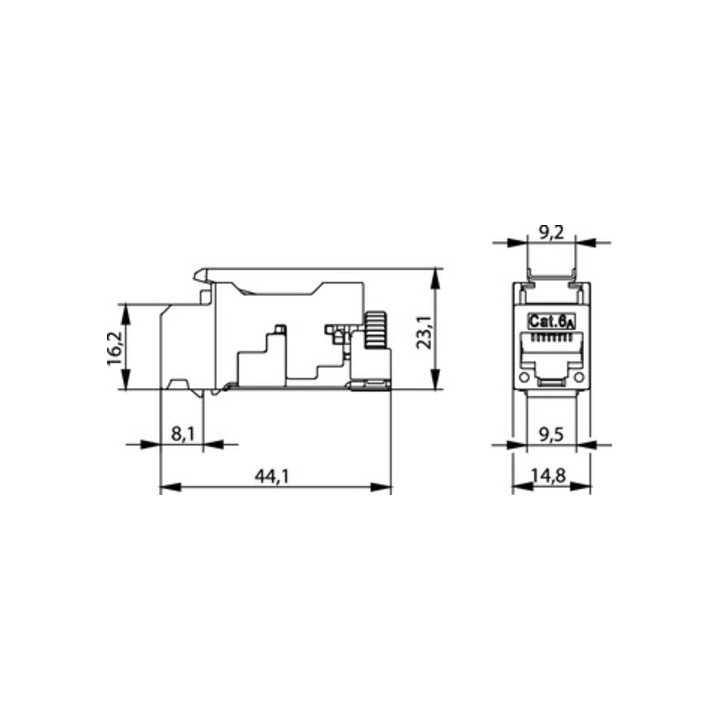 Telegärtner AMJ-S Modul Cat6A(ISO/IEC) T568A 100023198