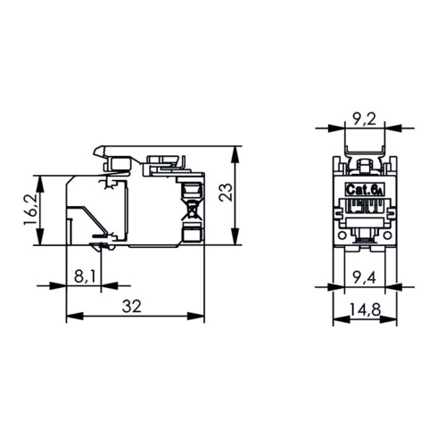 Telegärtner AMJ-SL Modul Cat.6A, T568A 100023207