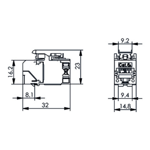 Telegärtner AMJ-SL Modul Cat.6A, T568A 100023207