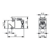 Telegärtner AMJ-SL Modul Cat.6A, T568A 100023207-4
