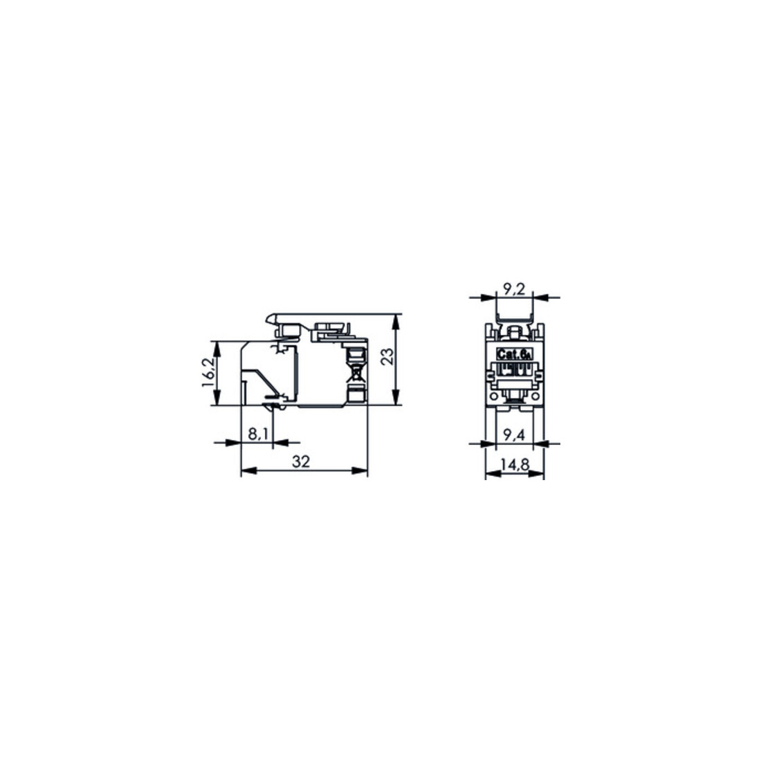 Telegärtner AMJ-SL Modul Cat.6A, T568A 100023207