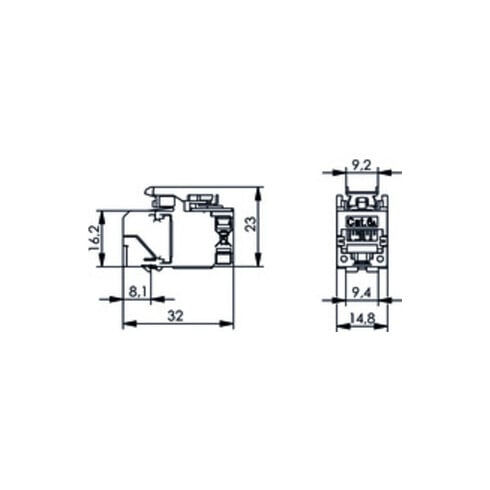 Telegärtner AMJ-SL Modul Cat.6A, T568A 100023207