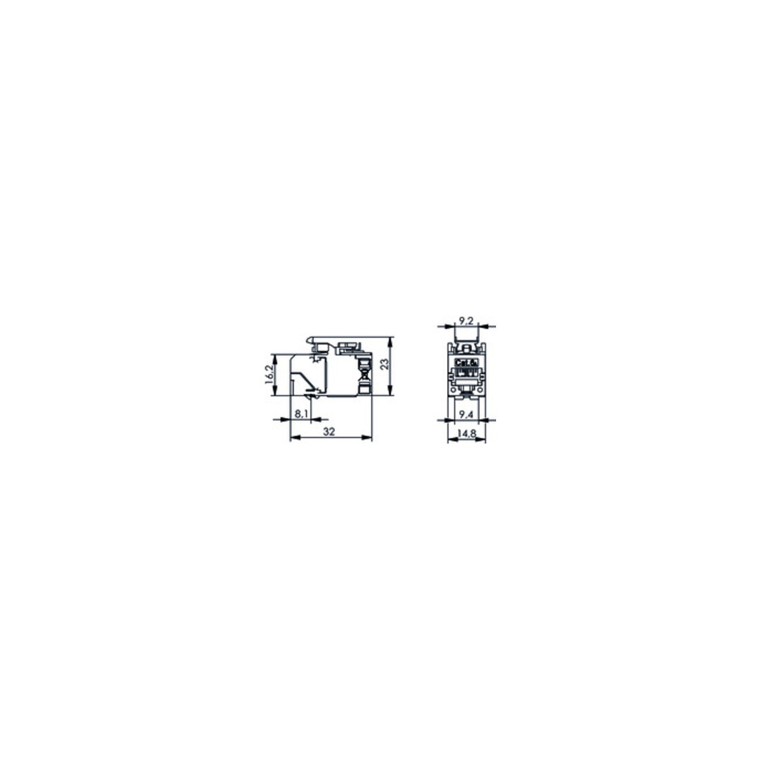 Telegärtner AMJ-SL Modul Cat.6A, T568A 100023207