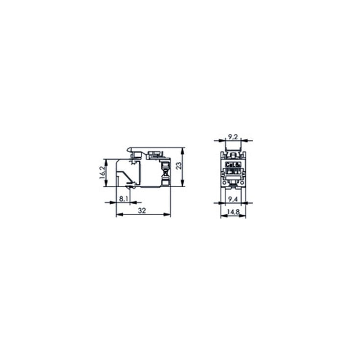 Telegärtner AMJ-SL Modul Cat.6A, T568B 100023210