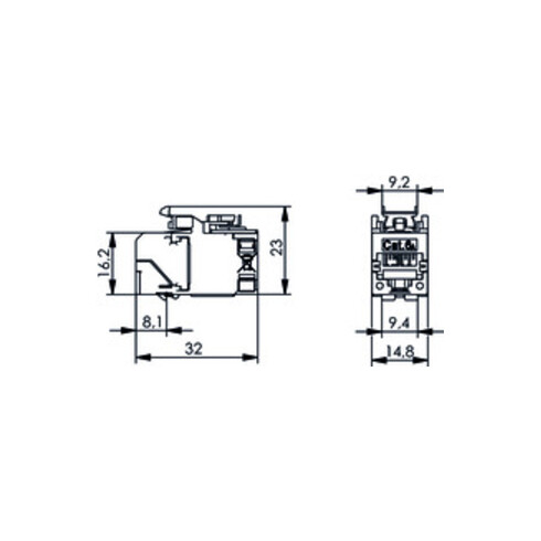 Telegärtner AMJ-SL Modul Cat.6A, T568B 100023210