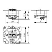 Telegärtner AMJ45 8/8 Up/0 Cat.6A ohne Z-Pl. 100022956-5