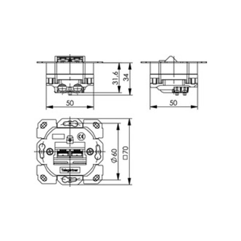 Telegärtner Anschlussdose AMJ45 8/8Klasse E 100022944