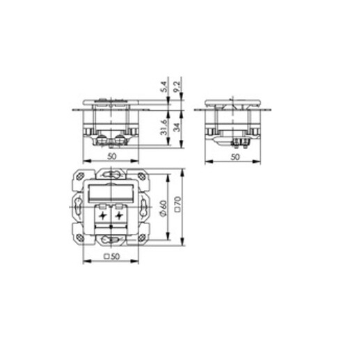 Telegärtner Anschlussdose aws AMJ45 8/8 Klasse E 100022942