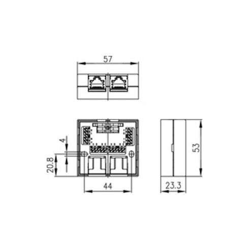 Telegärtner Anschlussdose rws VAD8/8 Comp-S,gesch 100022997
