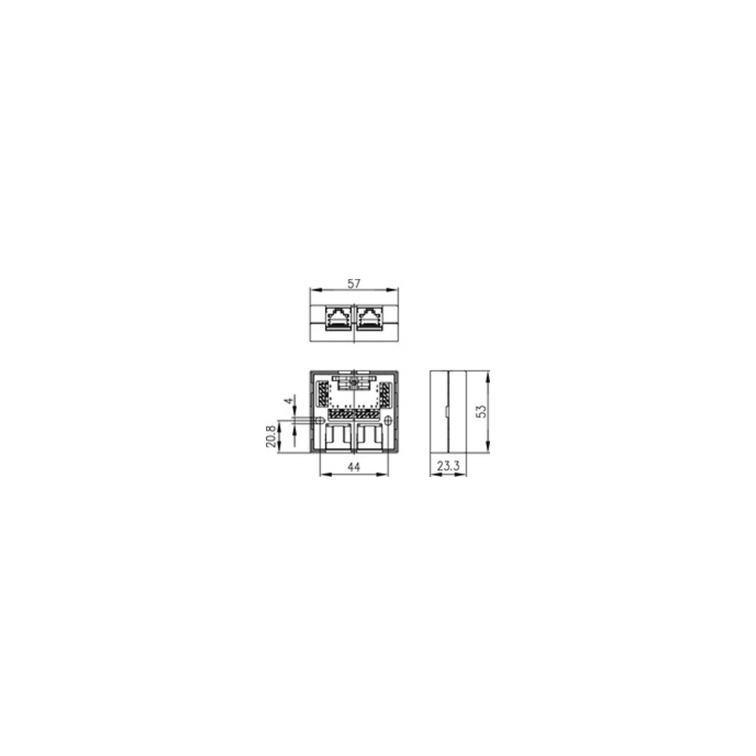 Telegärtner Anschlussdose rws VAD8/8 Comp-S,gesch 100022997