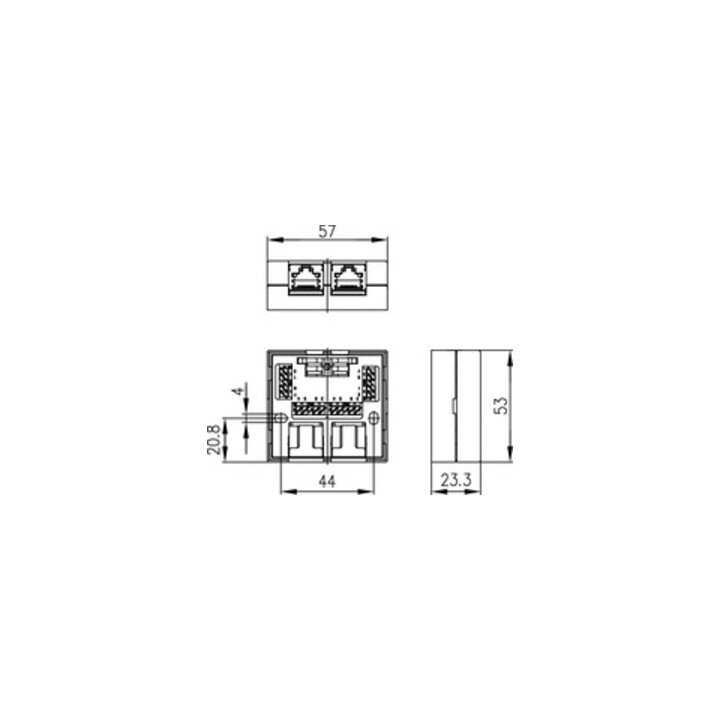 Telegärtner Anschlussdose rws VAD8/8 Comp-S,gesch 100022997