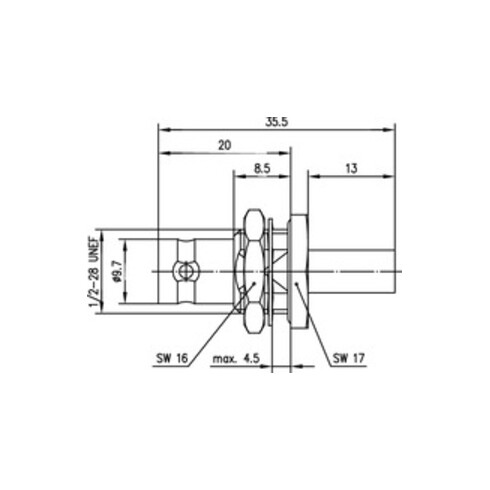 Telegärtner BNC Kabeleinbaubuchse 75 Ohm RG 59B/U(G2) 100023562